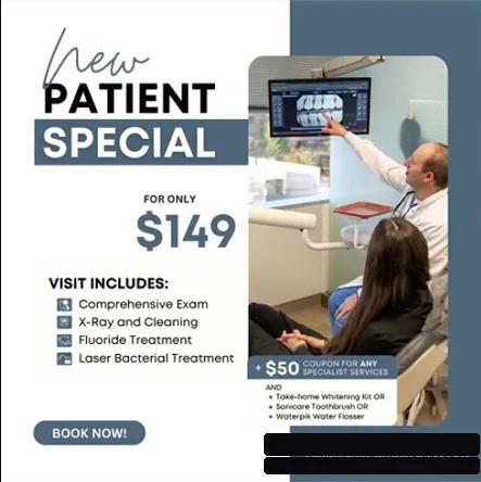 Real Meta ad screenshot: a generic 'New Patient Special' dental offer for $149